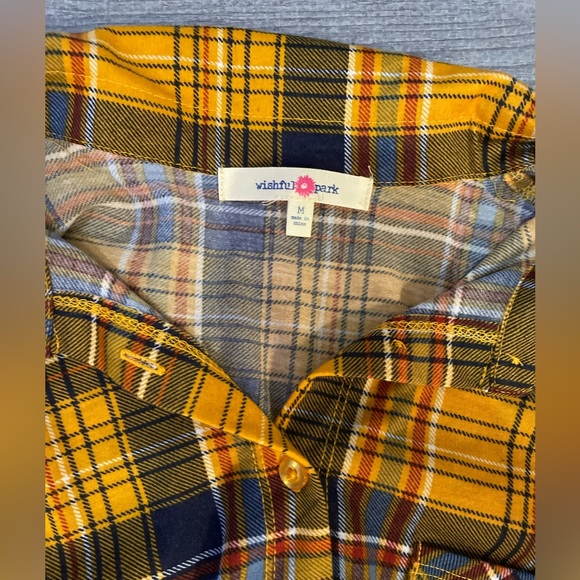 Wishful Park Front Tie women’s Button up Blouse. Size Medium. - Picture 5 of 7